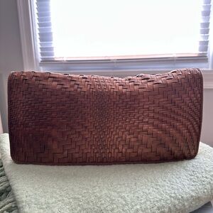 Cole Haan woven leather clutch